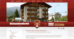 Desktop Screenshot of dolomitenhotel.at